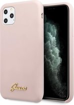 Roze hoesje van Guess - Backcover - iPhone 11 Pro - GUHCN58LSLMGLP