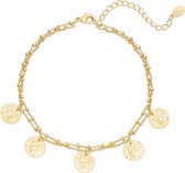 Enkelbandje little coins goud