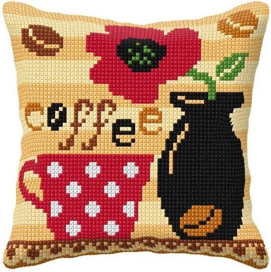 KRUISSTEEKKUSSEN KIT SNEEWMAN - De Handwerk Boetiek