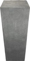 SENSE Zuil Bima - Sokkel grijs - Betonlook - Woonkamer - Plantenzuil - 35X35X120CM - Materiaal GRC