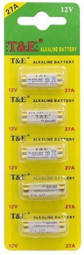 27a 12v hoge capaciteit alkaline batterijen - 5 stuks | bol.com