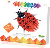 Creagami XS: LIEVEHEERSBEESTJE Origami 3D H10cm, 109-delig, doos 21x21x3cm. Made in Italy, 7+
