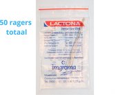 Ragers Lactona - XXX-Small 2mm - Argent - 10 pochettes x 5 pièces - Avec support de protection gratuit - Emballage avantage