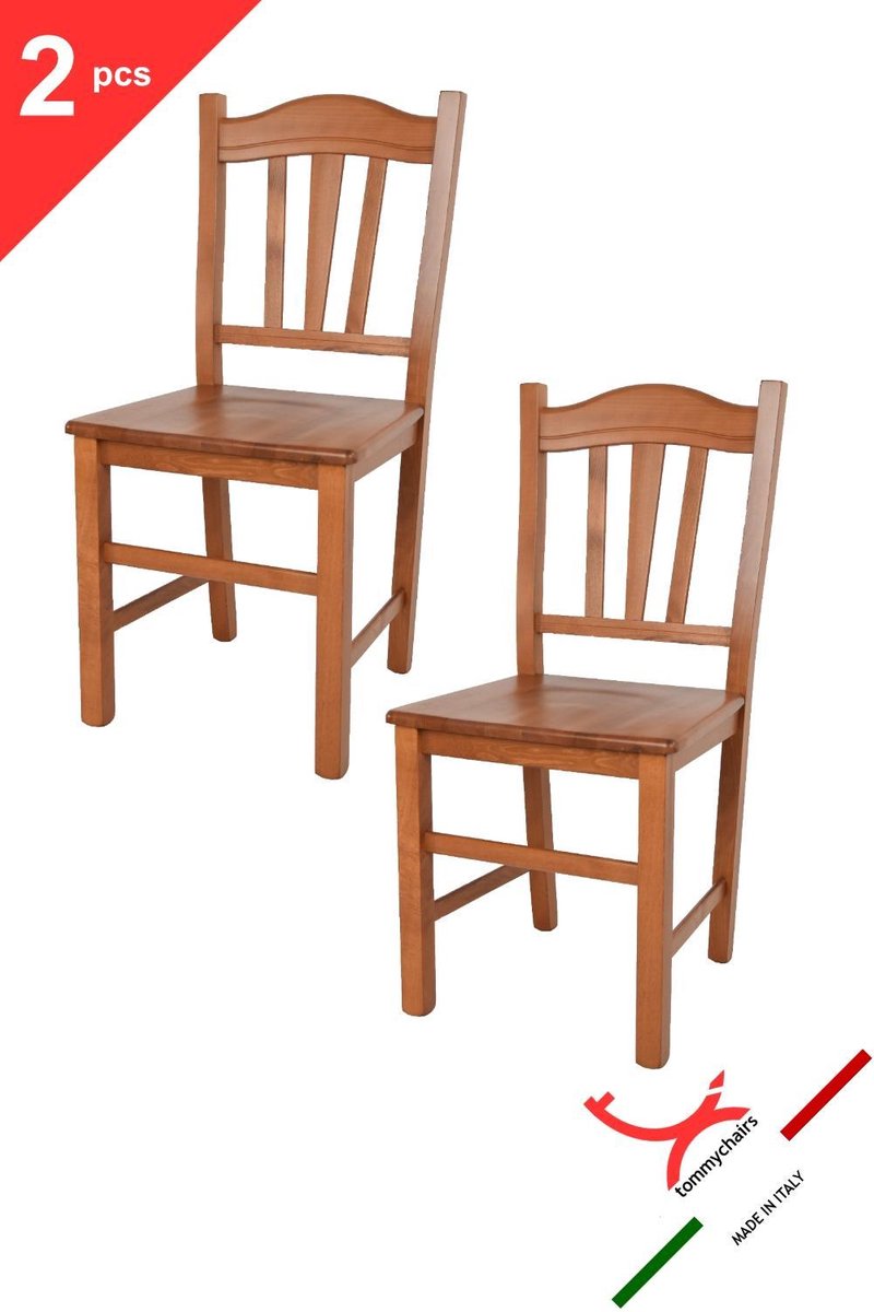 Tommychairs Silvana - Eetkamerstoelen - Set van 2 - Kersenhout