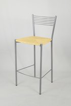 Tommychairs Elegance - Eetkamerstoelen - Set van 2 - Aluminium & Natuurlijke - Rotan