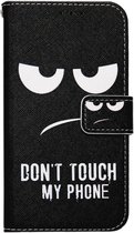 ADEL Kunstleren Book Case Portemonnee Pasjes Hoesje Geschikt voor Samsung Galaxy A20e - Don't Touch My Phone