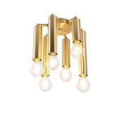 QAZQA facil - Art Deco Plafondlamp - 6 lichts - Ø 250 mm - Goud/messing -  Woonkamer | Slaapkamer | Keuken
