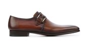 Magnanni Mannen Leren Gespschoenen / Herenschoenen / Instapper 16608 - Cognac - Maat  41.5