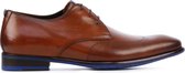 Floris van Bommel Veterschoenen Heren / Schoenen - Suède   - SFM-30144 - Cognac combi - Maat 43.5