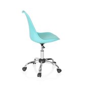 hjh OFFICE Fancy PRO Chaise de bureau à usage domestique - Bleu turquoise - Cuir artificiel