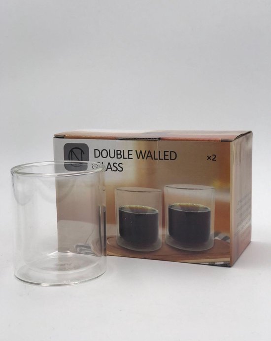 Verre à double paroi Espresso - Verre à café double isolation thermique -  lot de 2 | bol.com