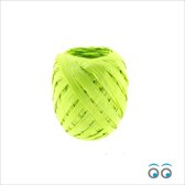 Luxe Raffia Rol - 150 Meter - Cadeau lint - Inpaklint - Papier - Lime Groen - 3 mm dik