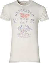 Dstrezzed T-shirt - Slim Fit - Ecru - 3XL Grote Maten