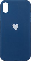 Apple iPhone XR – Blauw TPU Just love hartje hoesje