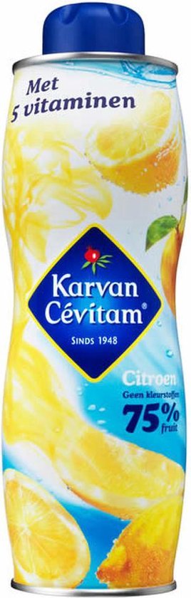 Karvan Cevitam limonadesiroop fresh citroen-Voordeel Pak 6x750ml
