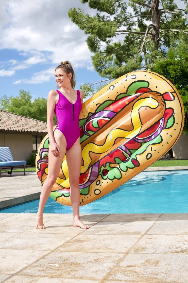 Bol Com Bestway Luchtbed Hotdog Model Pvc 94cm 2 Luchtkamers Max Gewicht 90kg