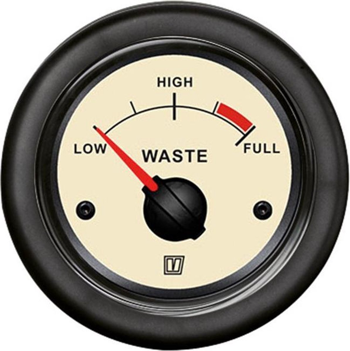 VETUS WASTN beige Vuilwatermeter 12/24V