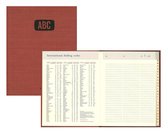 Brepols - Adresboek - Deskphone - 'Tessuto' - Rood - 17.8 x 22.7 cm