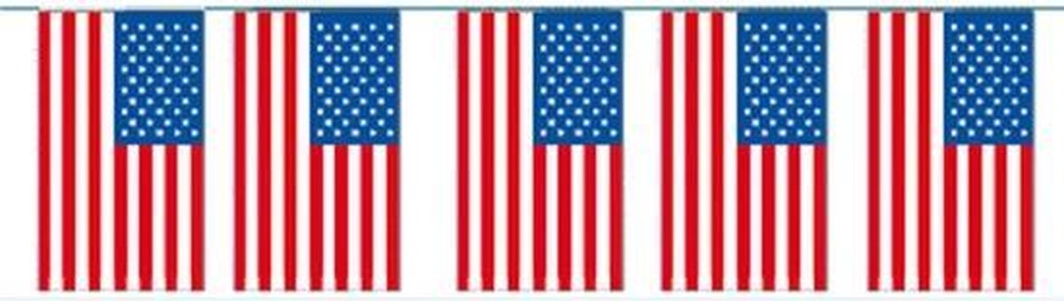 Anzai Airco Somatische cel Papieren slinger Amerika 4 meter - Amerikaanse vlag - USA Supporter  feestartikelen -... | bol.com