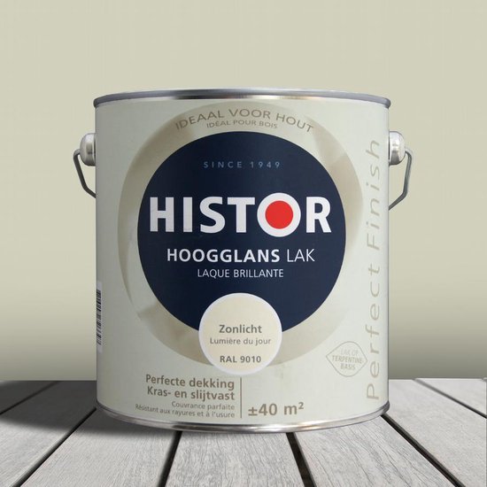 Eeuwigdurend Hoorzitting heroïsch Histor Perfect Finish Lak Hoogglans 1,25 liter - Zonlicht (Ral 9010) |  bol.com
