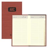 Adresboek - Notaphone - 'Tessuto' - Brepols - Rood - 9.3 x 16.7 cm