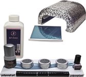 Polyacryl-gel set UITGEBREID UV zilver,polygel, acrylnagels,gelnagels,