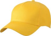 2x stuks 5-panel baseball petjes /caps in de kleur goud geel voor volwassenen - Voordelige gele caps