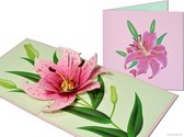 Popcards popupkaarten – Bloemen Lelie Tuin Moederdag Vriendschap Verjaardag Felicitatie pop-up kaart 3D wenskaart