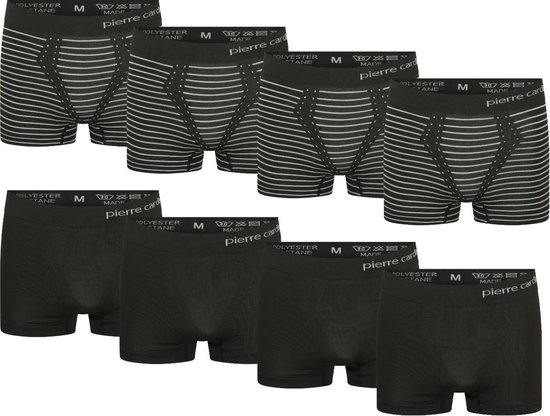 Pierre Cardin - Heren Onderbroeken 8-Pack Seamless Boxers - Zwart - Maat L