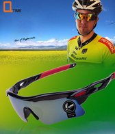Photochromic fietsbril voor wielrenners, mountainbikers en outdoor sports - meekleurende glazen - sport rijden fietsen buitenbril - fotochromatische fietsbril - sportbril - Zwart/r