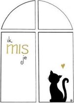 Kaart - A6 - 10x15cm - Met envelop - Ik mis je - Liefde, vriendschap - Majestic Ally - 12 stuks
