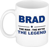 Brad The man, The myth the legend cadeau koffie mok / thee beker 300 ml