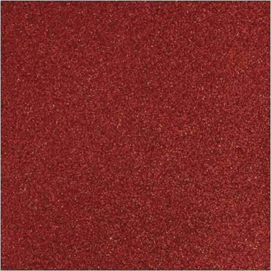 3x stuks rode glitter papier vellen 30.5 30.5 cmm - scrapbooking | bol.com