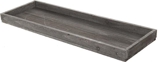 Kaarsenbord/plateau - rechthoekig - hout - naturel - 60 x 20 cm - Kaarsenonderzetter