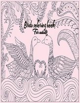 Birds coloring book for adults