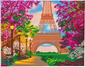 Diamond Painting Crystal Art Kit ® Paris in spring / Eifeltoren 40x50 cm, Full Painting