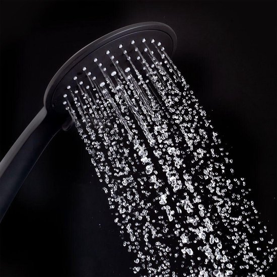 Tiger Twiss Doucheset - Regendouche Ø 30 cm - Handdouche Ø 12 cm - Met thermostaatkraan - 3 standen - Mat zwart