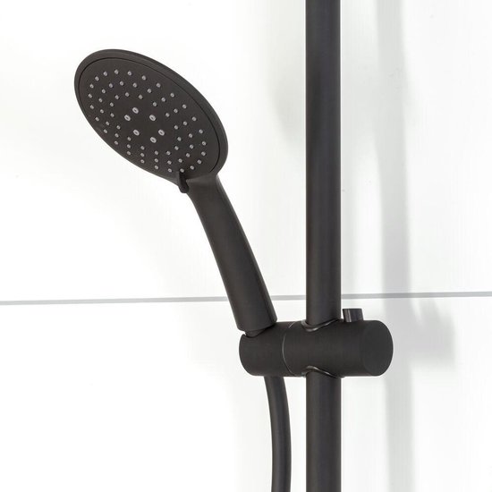 Tiger Twiss Doucheset - Regendouche Ø 30 cm - Handdouche Ø 12 cm - Met thermostaatkraan - 3 standen - Mat zwart