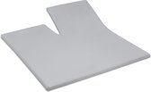 Damai Organic - Topper hoeslaken met split (tot 15 cm) - Bio satijn - 180x220 cm - Light Grey