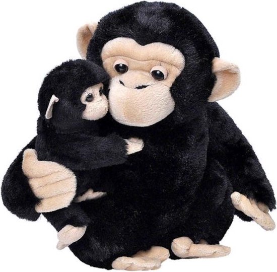 Aap Chimpansee Pluche Knuffel Chimpansee moeder met baby Speelgoed  Kraamcadeau | bol.com