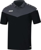 Jako Champ 2.0 Poloshirt Dames Zwart-Antraciet Maat 42