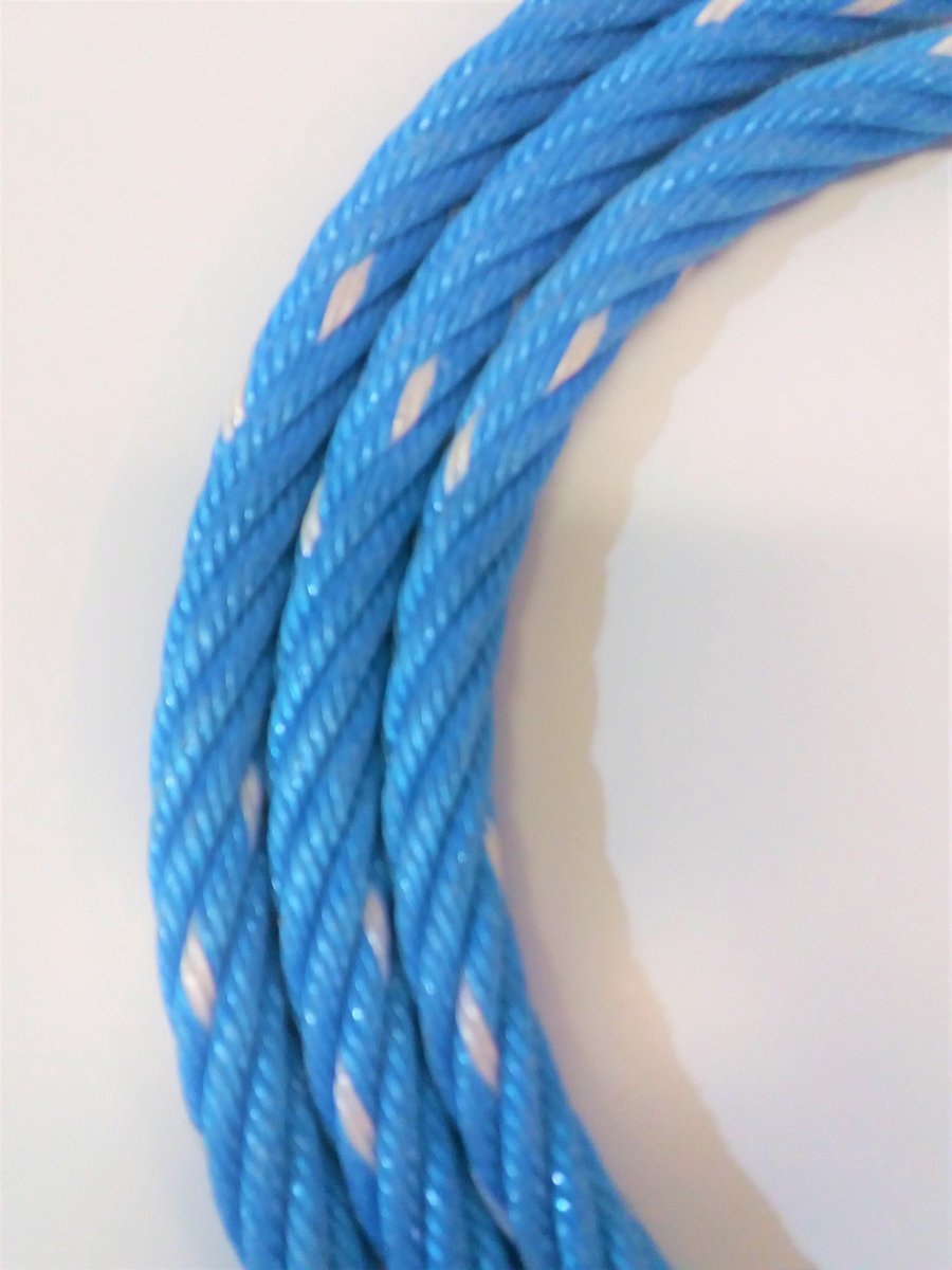 Hercules touw (staal versterkt) blauw 10 meter