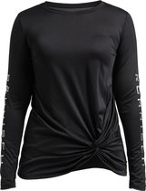 Röhnisch Trainingshirt Knot Dames Polyester/elastaan Zwart Maat Xxl