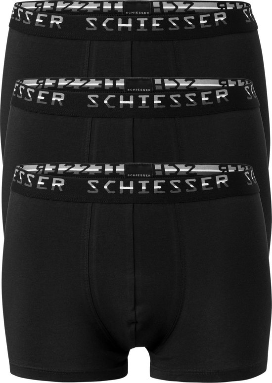 Schiesser - Dames - 3-pack Low Rise Boxershorts - Zwart - XL | bol.com