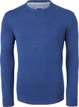 Redmond heren trui katoen - O-hals - blauw - Maat: XL