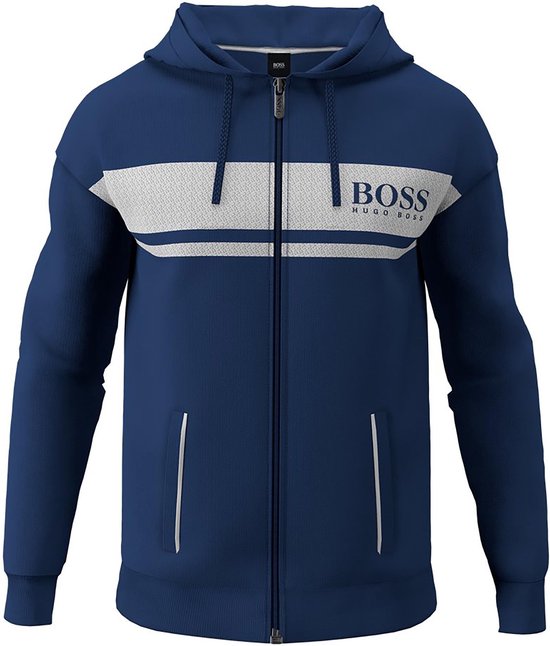 Hugo Boss heren lounge vest middeldik - blauw - Maat XXL | bol.com
