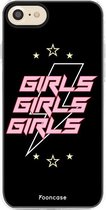 FOONCASE Coque souple en TPU pour iPhone SE (2020) - Coque arrière - Rebell Girls (stars lightning girls)