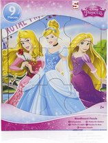 Houten puzzel 9 stukken Disney Princess