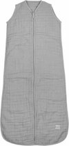 Meyco hydrofiele babyslaapzak - 90 cm - Uni lichtgrijs