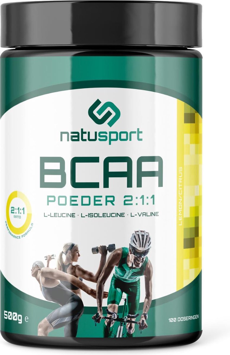 Goedkoopste Natusport BCAA Poeder Lemon & Citrus - 500 G